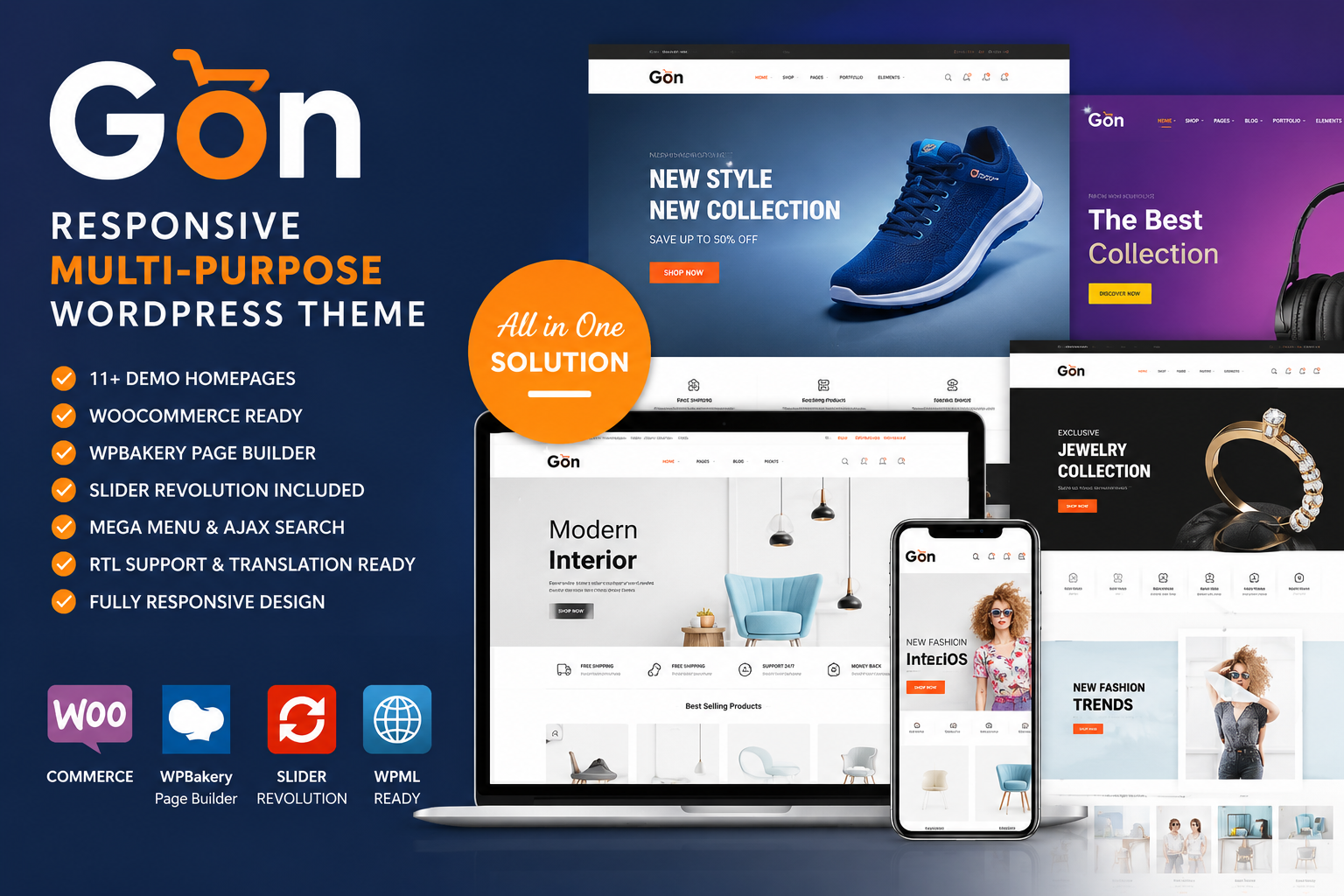 Gon 2.5.5 Responsive Multi-Purpose WordPress Theme Review + Pricing Free Download